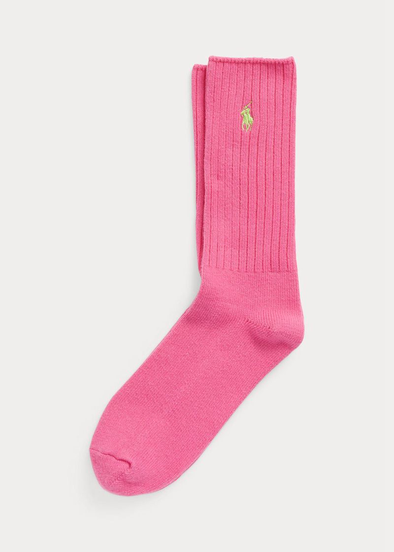 Calcetines Polo Ralph Lauren Hombre Cotton-Blend Crew Chile Rosas MECSB-4682